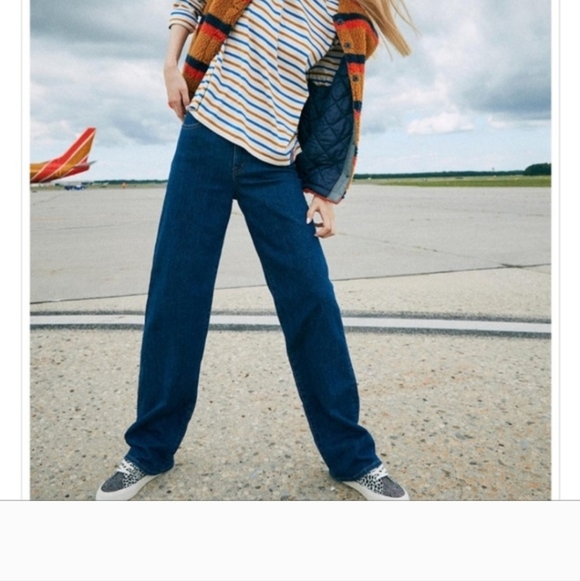 Madewell x KULE Sherpa Denim Jean Jacket Oversized Limited Edition Size Small - Picture 5 of 12